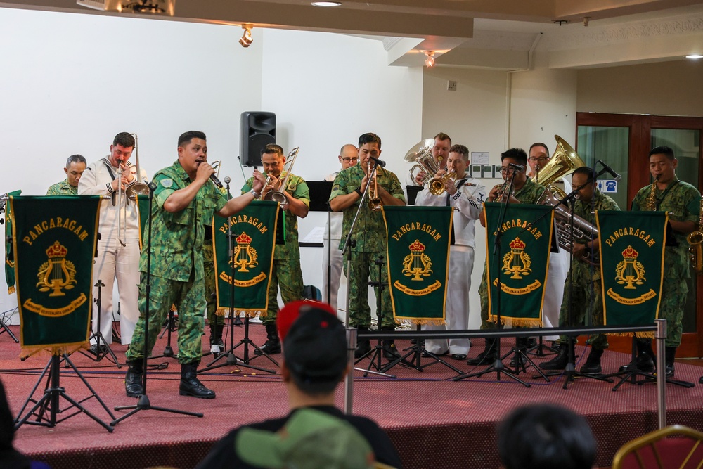 CARAT Brunei 2024: U.S. 7th Fleet Band performs alongside the Royal Brunei Armed Forces Band