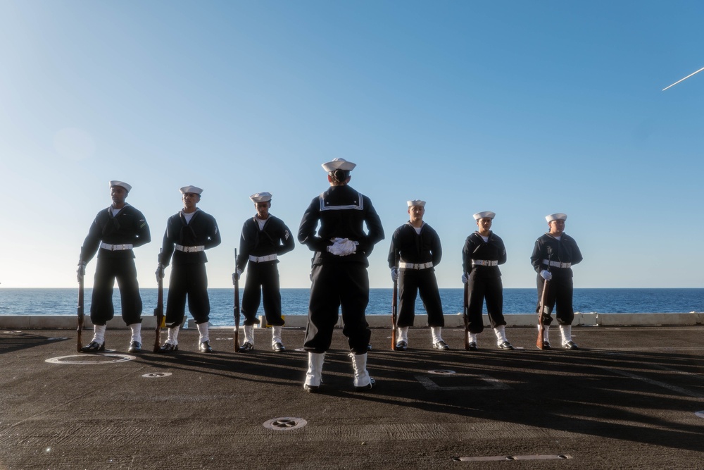 A Burial-at-Sea ceremony is conducted aboard USS Carl Vinson (CVN 70)