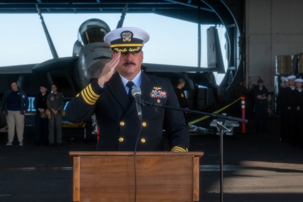 A Burial-at-Sea ceremony is conducted aboard USS Carl Vinson (CVN 70)