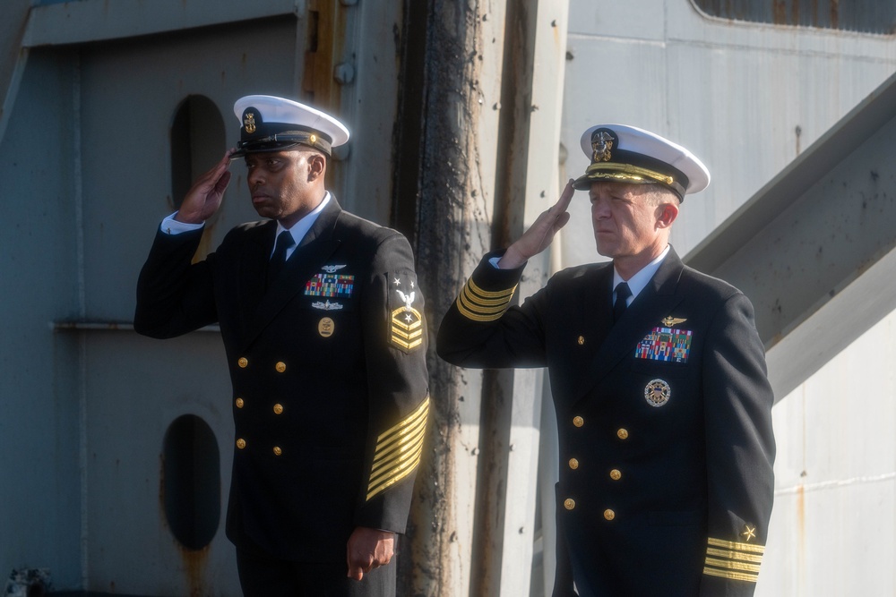 A Burial-at-Sea ceremony is conducted aboard USS Carl Vinson (CVN 70)