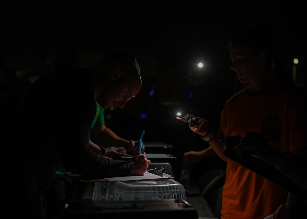 Airmen participate in haunted 5K race