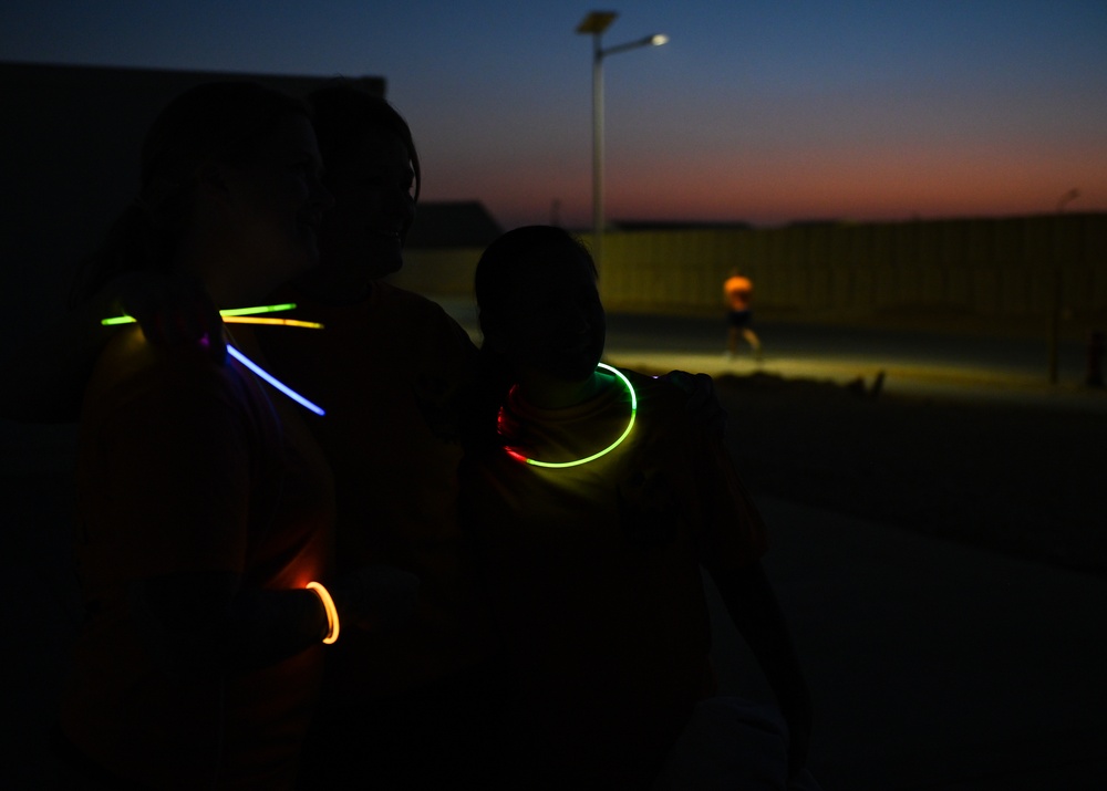 Airmen participate in haunted 5K race