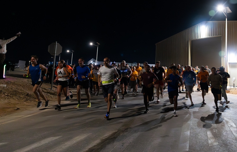 Airmen participate in haunted 5K race