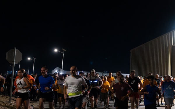 Airmen participate in haunted 5K race