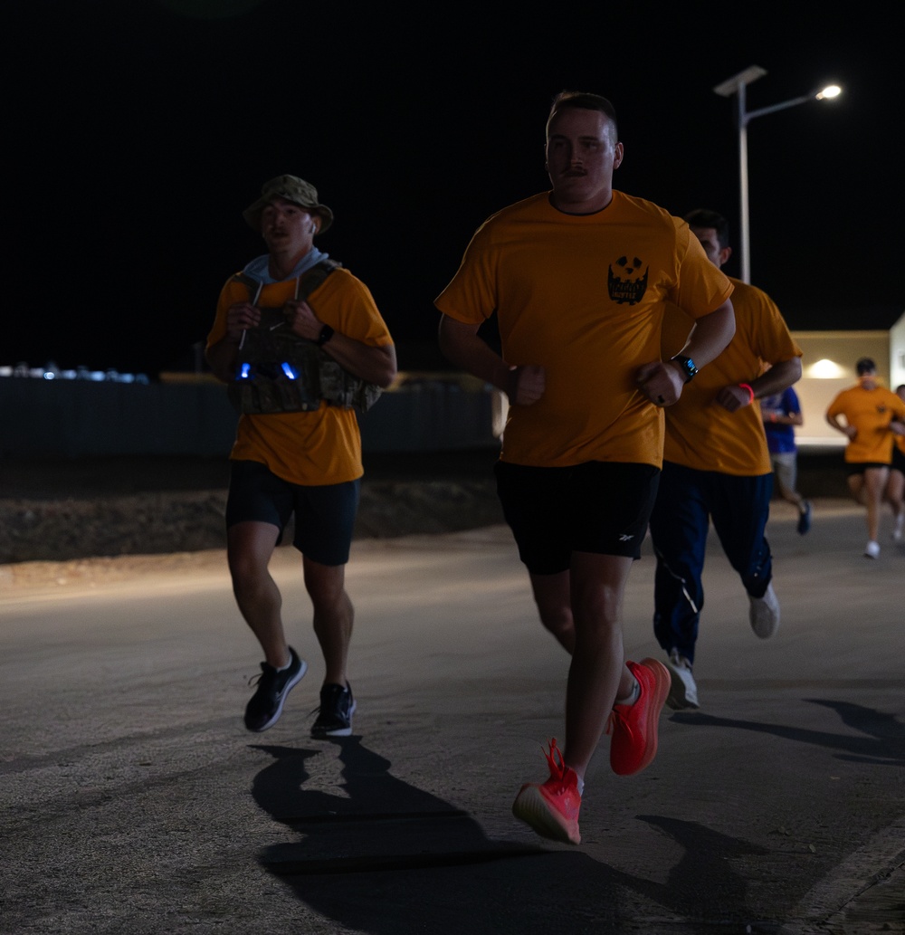 Airmen participate in haunted 5K race