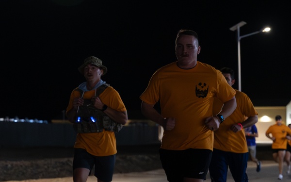 Airmen participate in haunted 5K race