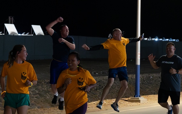 Airmen participate in haunted 5K race