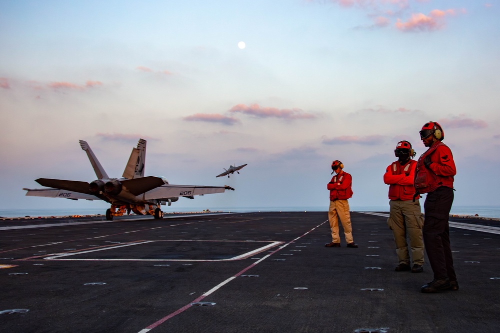 Abraham Lincoln conducts flight operations