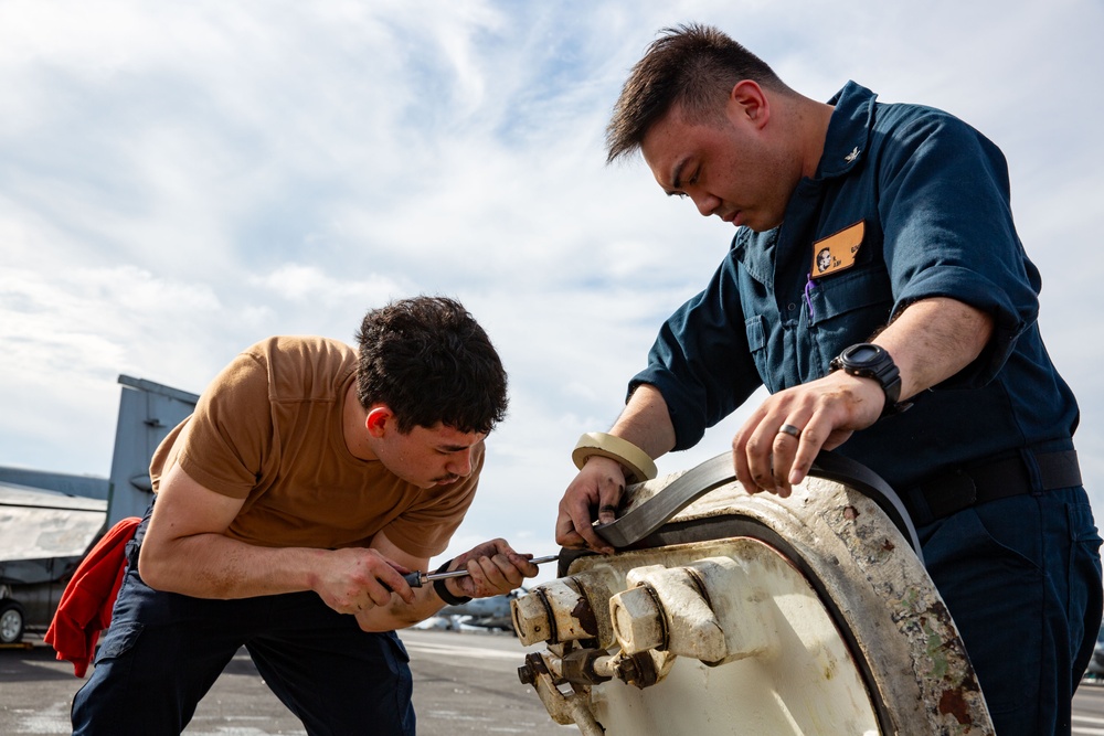 Abraham Lincoln Sailors conduct routine operations