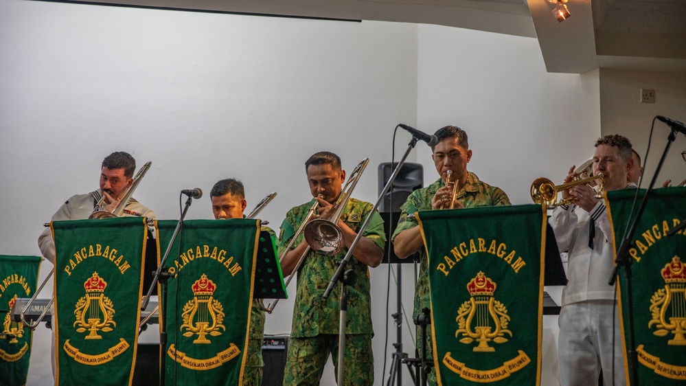 CARAT Brunei 2024: U.S. 7th Fleet Band performs alongside the Royal Brunei Armed Forces Band