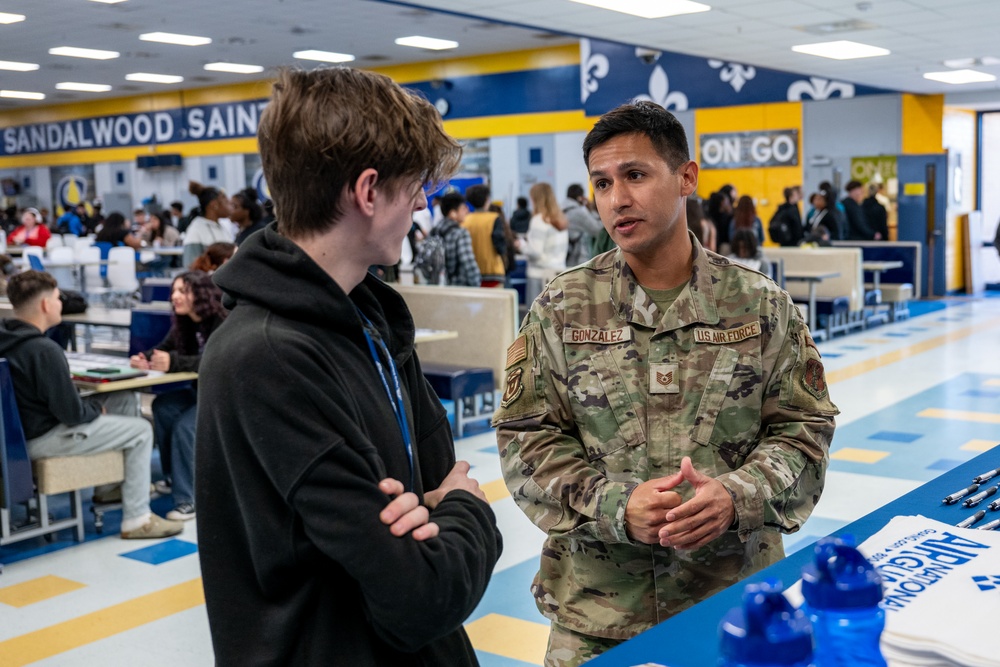 Lunchtime Recruiting: Air Guard Talks Careers at Sandalwood High