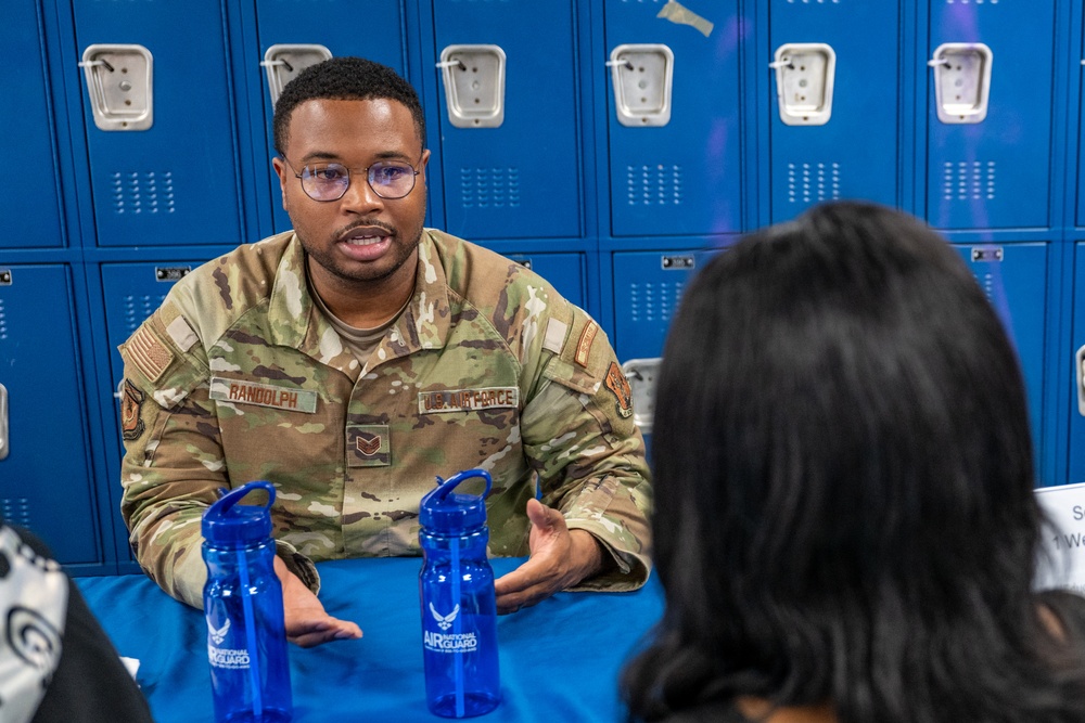 Lunchtime Recruiting: Air Guard Talks Careers at Sandalwood High