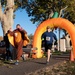 Trotting to the finish line at the Kirtland Turkey Trot