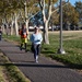 Trotting to the finish line at the Kirtland Turkey Trot