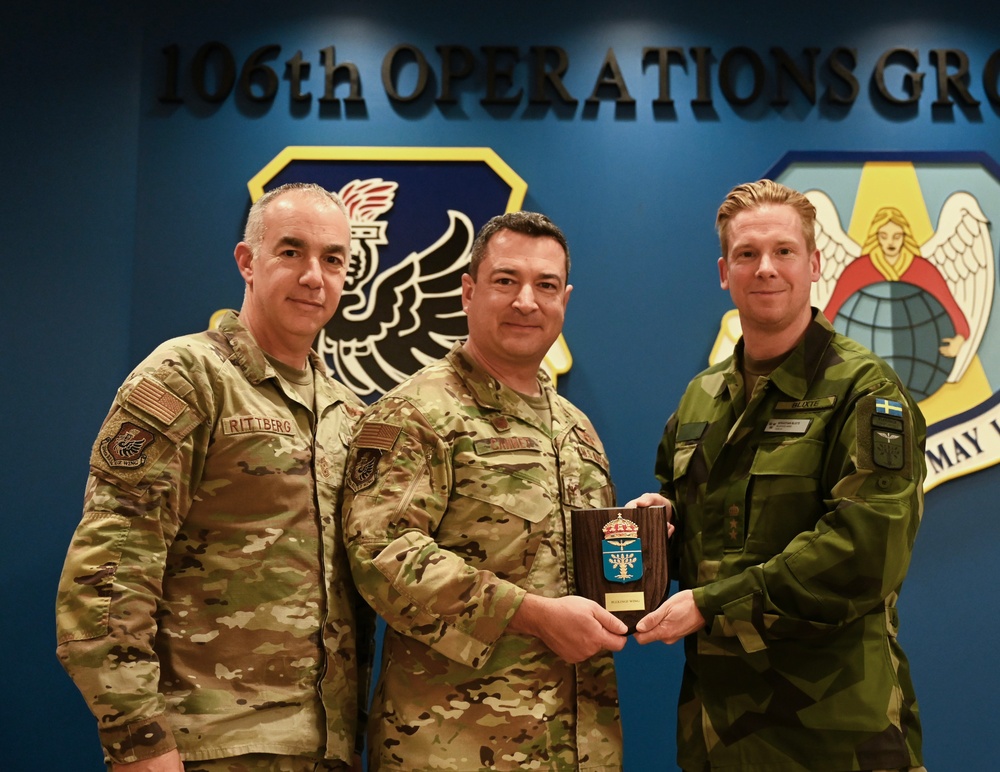 Sweden Makes First State Partnership Visit to the 106th Rescue Wing