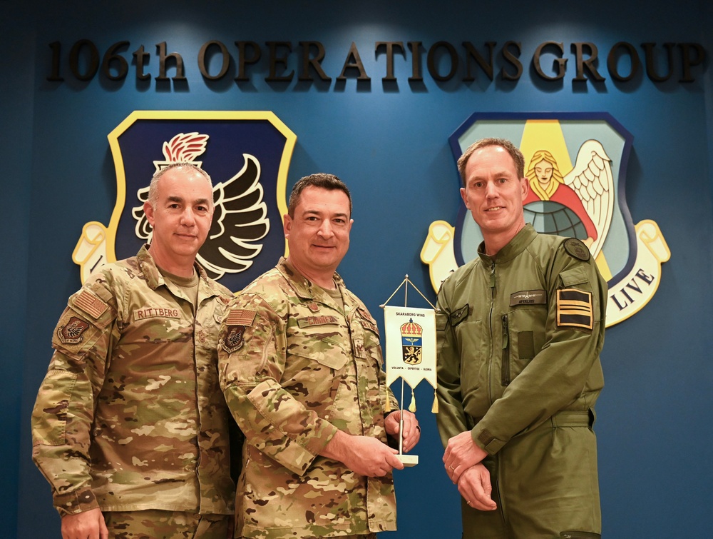 Sweden Makes First State Partnership Visit to the 106th Rescue Wing