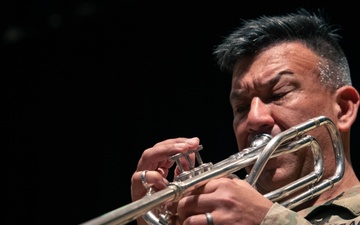 U.S. Army Herald Trumpets rehearse in anticipation of the 60th Presidential Inauguration