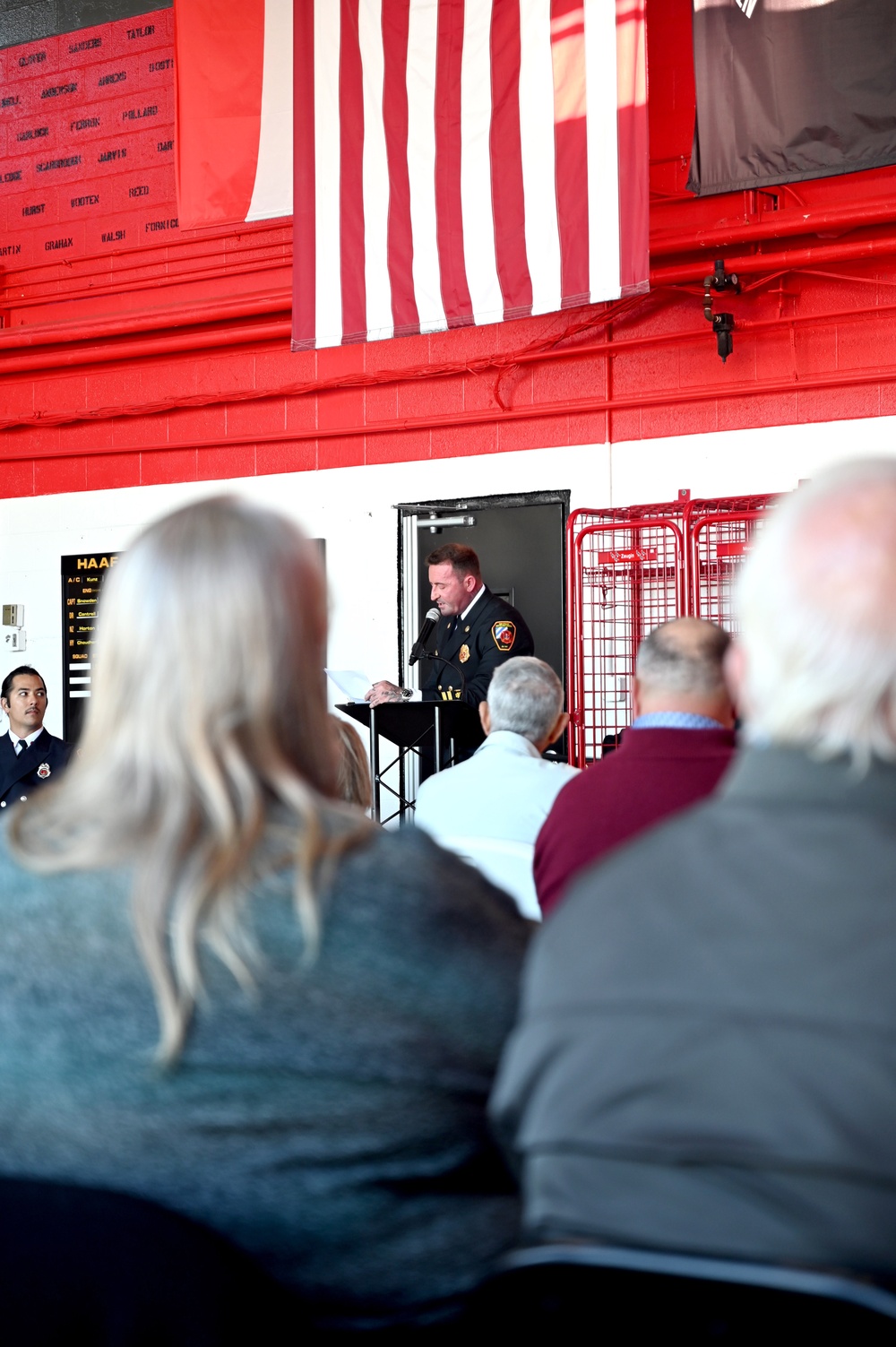 Firefighters respond to fire hours before recognition ceremony