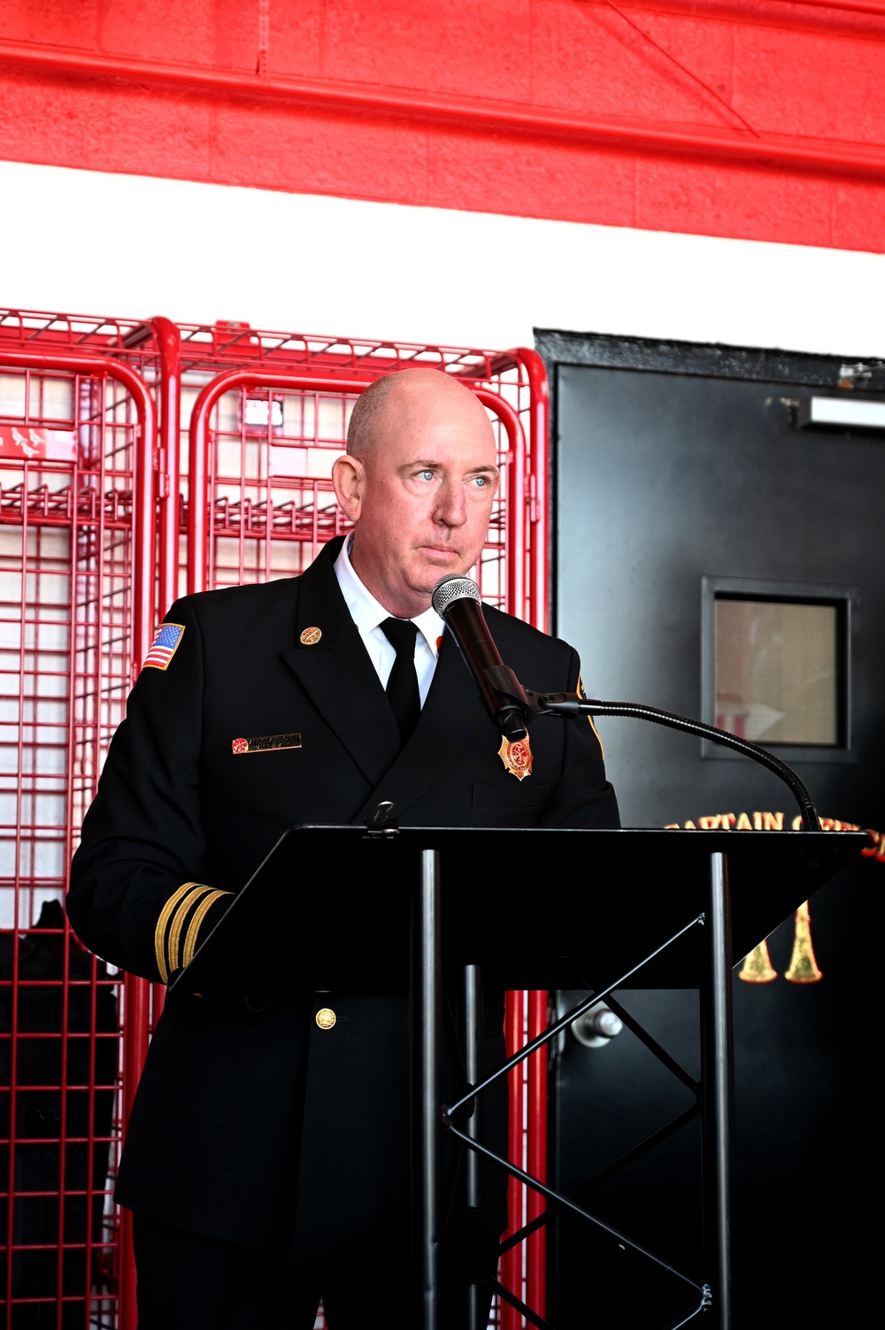 Firefighters respond to fire hours before recognition ceremony