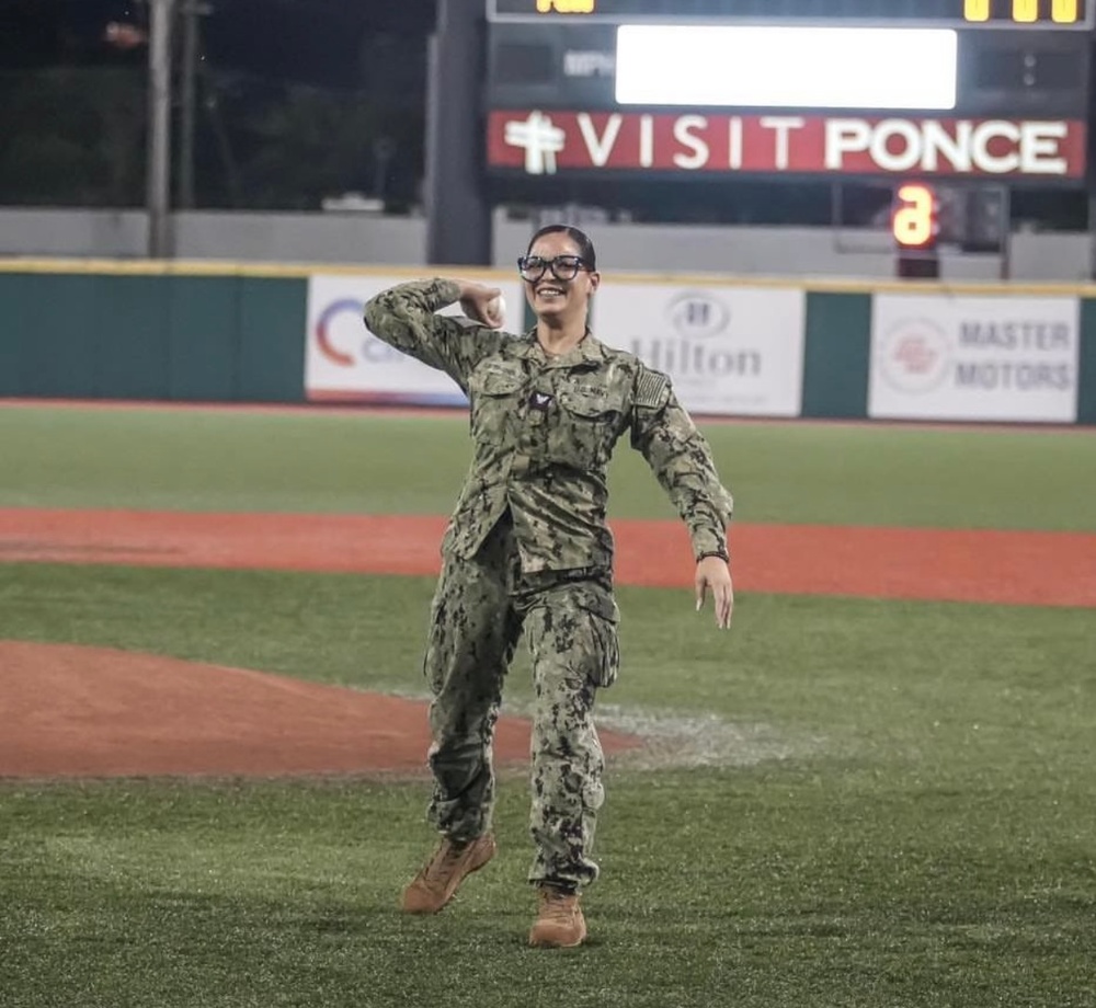 NTAG Miami Sailor Takes the Mound at Leones de Ponce Salute to Service Game