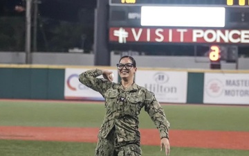 NTAG Miami Sailor Takes the Mound at Leones de Ponce Salute to Service Game