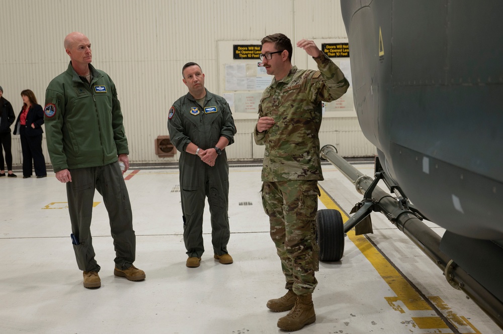 Brigadier General Chris Hammond visits Grand Forks Air Force Base