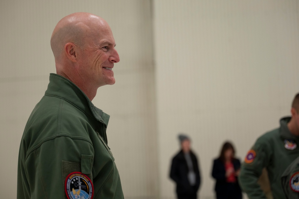 Brigadier General Chris Hammond visits Grand Forks Air Force Base