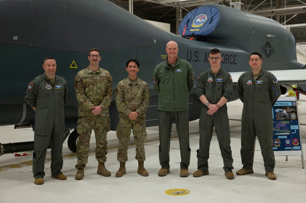 Brigadier General Chris Hammond visits Grand Forks Air Force Base