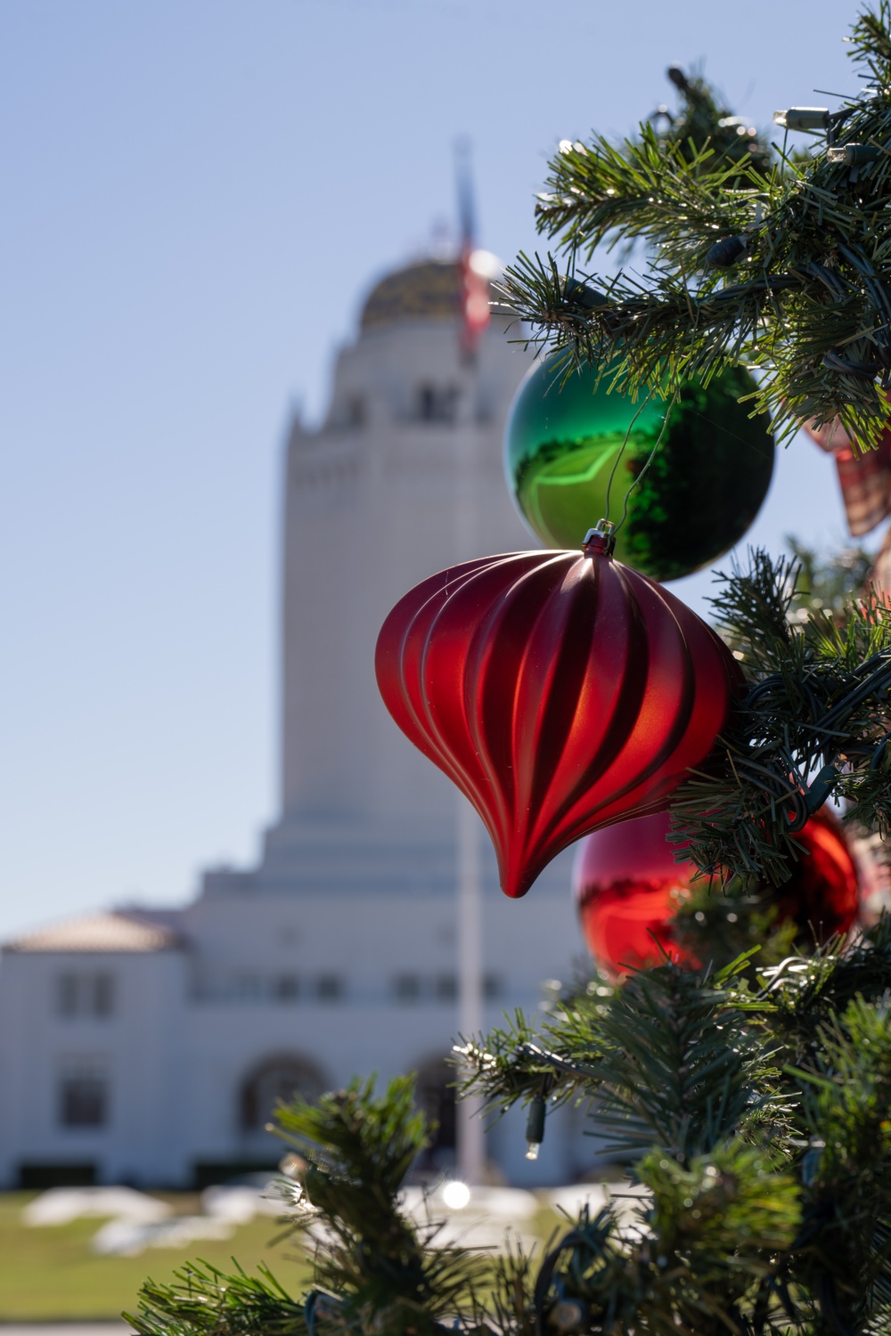 502d Civil Engineer Squadron decorates Holiday Tree