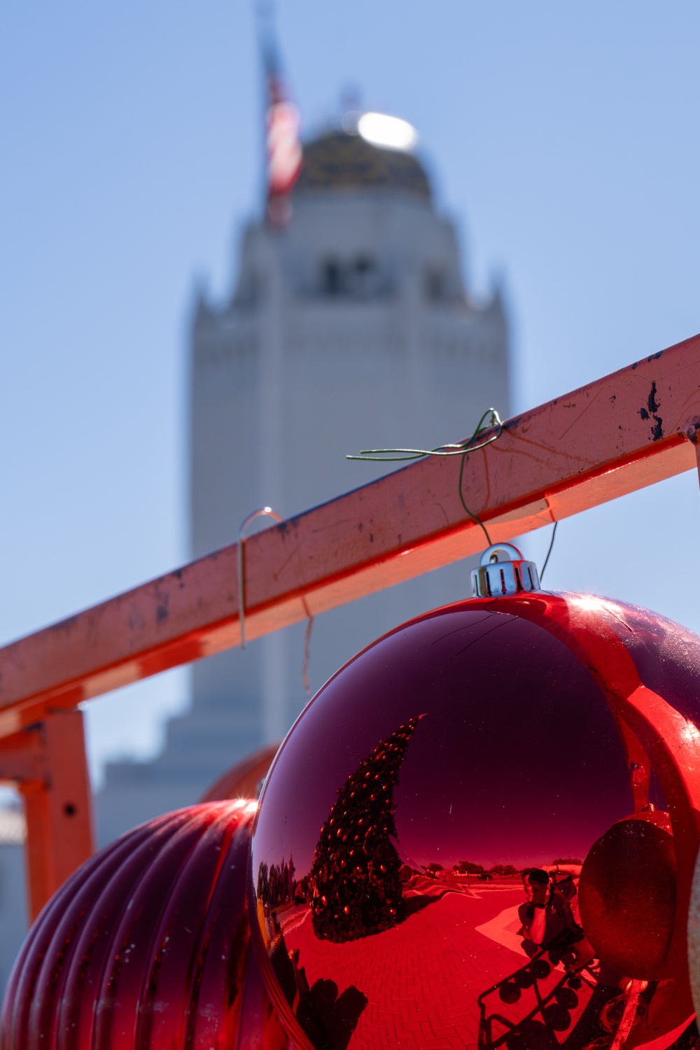 502d Civil Engineer Squadron decorates Holiday Tree