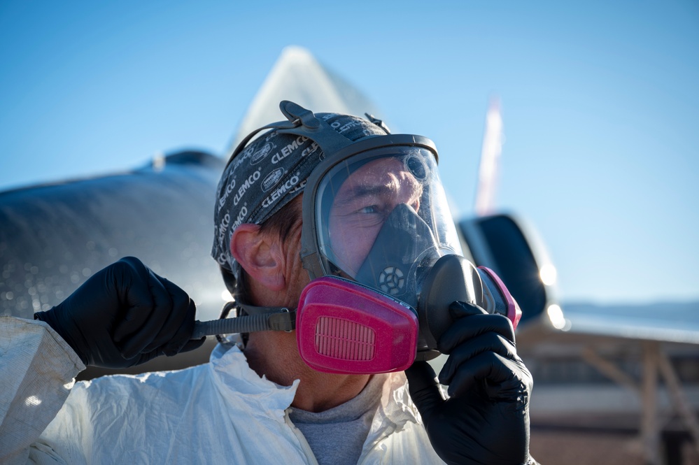M1 Aircraft Maintenance Program corrosion control flight revitalizes F-4C Phantom II display at Holloman