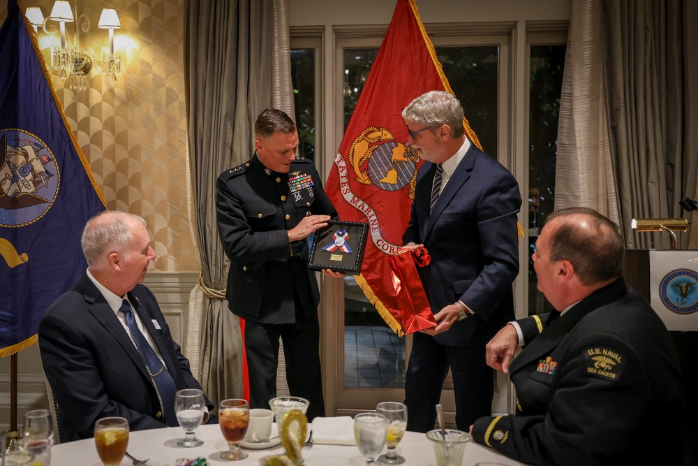 U.S. Marine Corps Lt. Gen. Leonard Anderson attends the annual meeting of the Greater New Orleans Council of the Navy League of the United States
