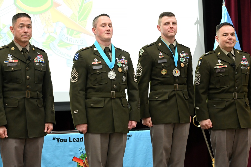 Two NCOs inducted into the SMA Van Autreve Sergeant Audie Murphy Club