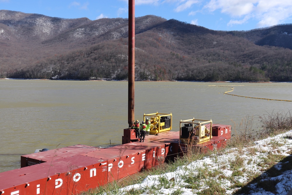 USACE continues recovery efforts in Burnett Reservoir near Asheville, North Carolina following Hurricane Helene