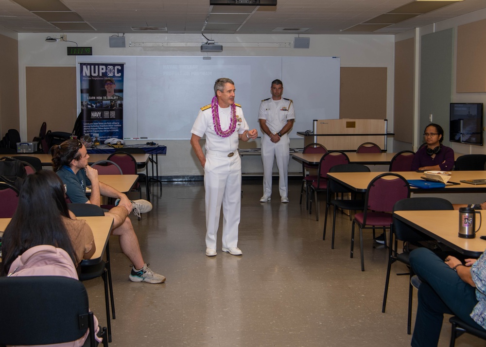 VADM Blake Converse Speaks to UH Students About NUPOC Program