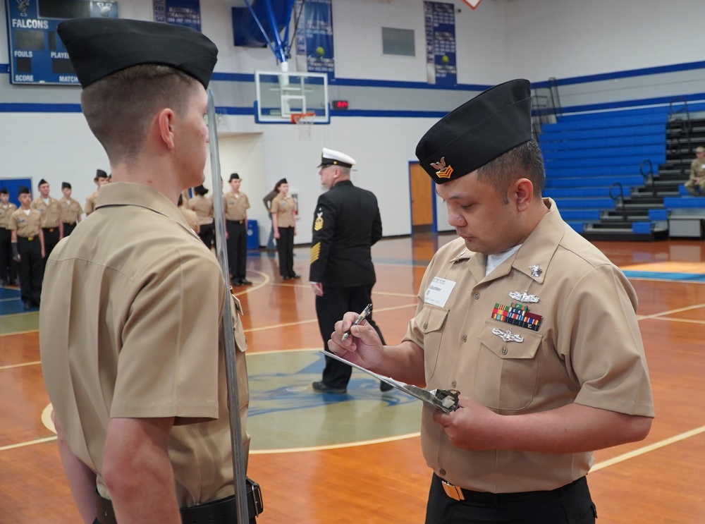 NWS Yorktown Sailors volunteer at York High School during annual NJROTC event