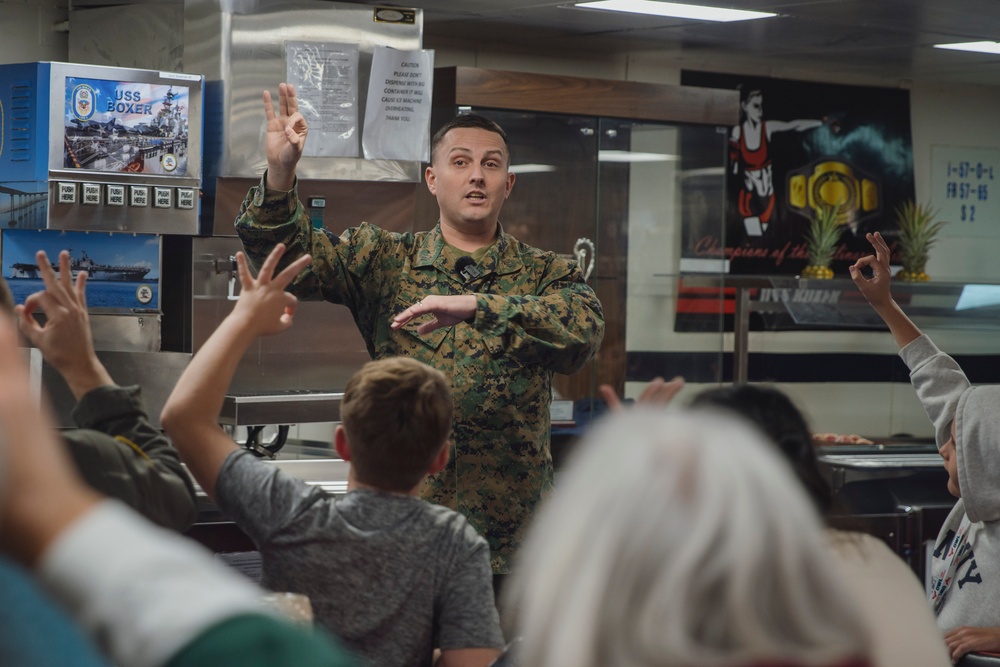 15th MEU Mobility Officer Performs Magic Show During USS Boxer Tiger Cruise