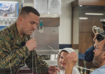 15th MEU Mobility Officer Performs Magic Show During USS Boxer Tiger Cruise