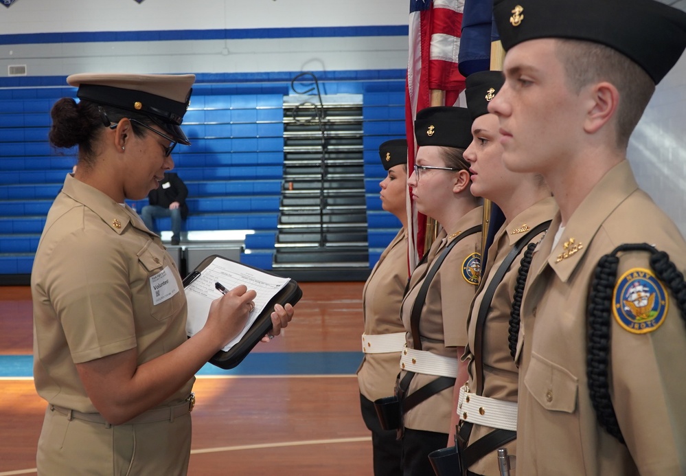 NWS Yorktown Sailors volunteer at York High School during annual NJROTC event