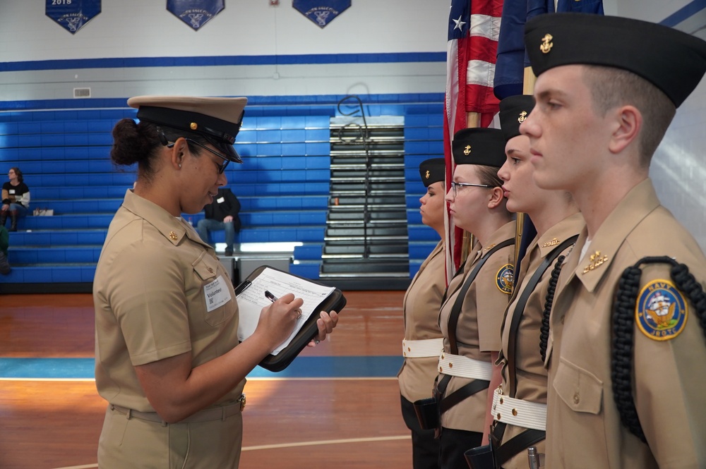 NWS Yorktown Sailors volunteer at York High School during annual NJROTC event