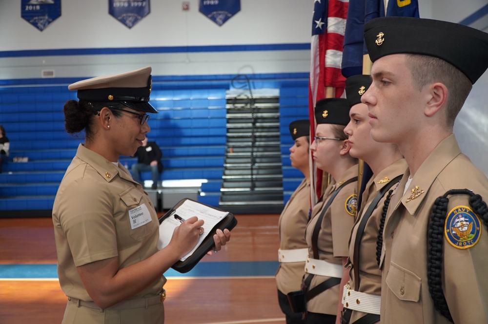 NWS Yorktown Sailors volunteer at York High School during annual NJROTC event