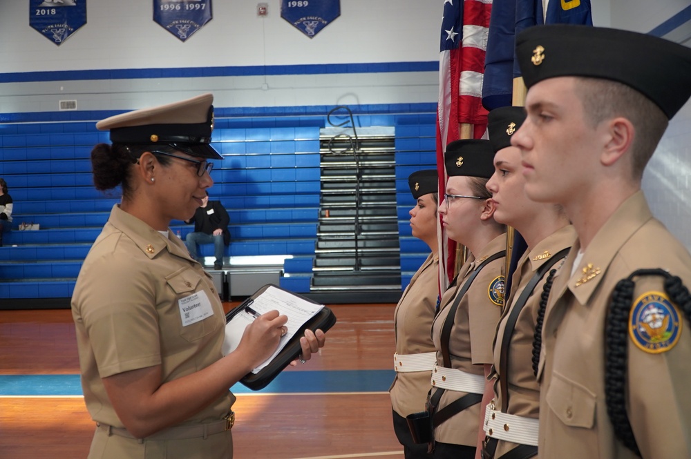 NWS Yorktown Sailors volunteer at York High School during annual NJROTC event