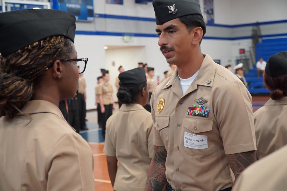 NWS Yorktown Sailors volunteer at York High School during annual NJROTC event