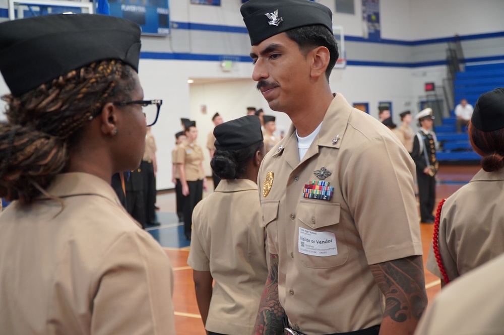 NWS Yorktown Sailors volunteer at York High School during annual NJROTC event