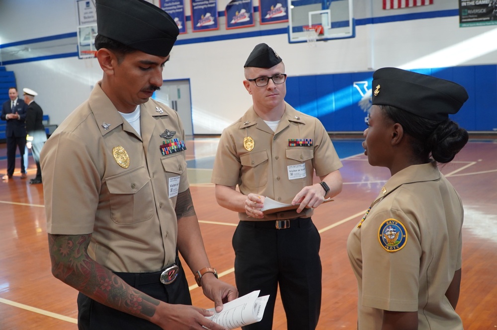 NWS Yorktown Sailors volunteer at York High School during annual NJROTC event