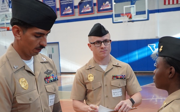 NWS Yorktown Sailors volunteer at York High School during annual NJROTC event