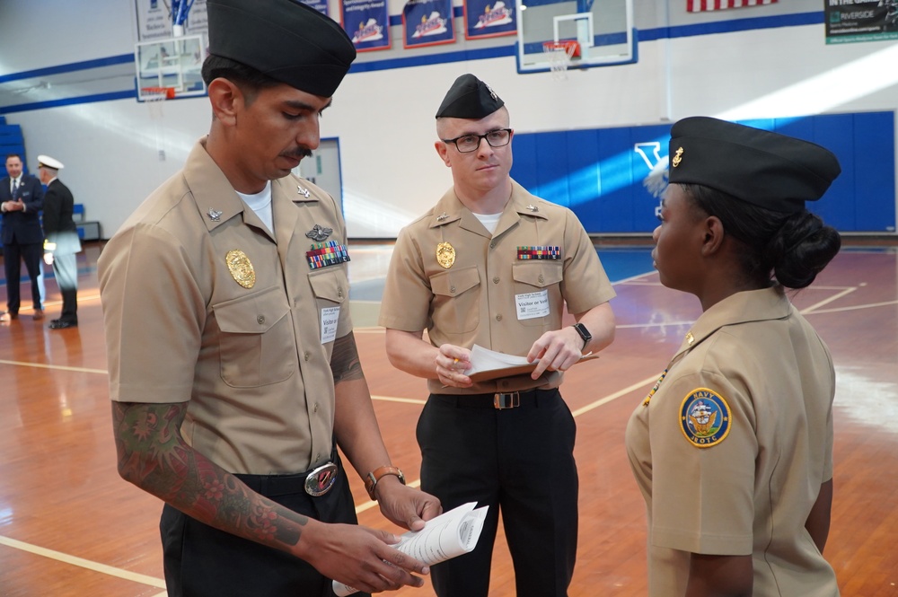 NWS Yorktown Sailors volunteer at York High School during annual NJROTC event