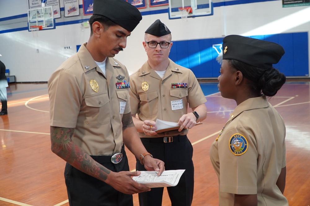 NWS Yorktown Sailors volunteer at York High School during annual NJROTC event