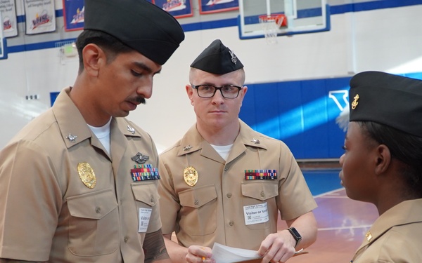 NWS Yorktown Sailors volunteer at York High School during annual NJROTC event