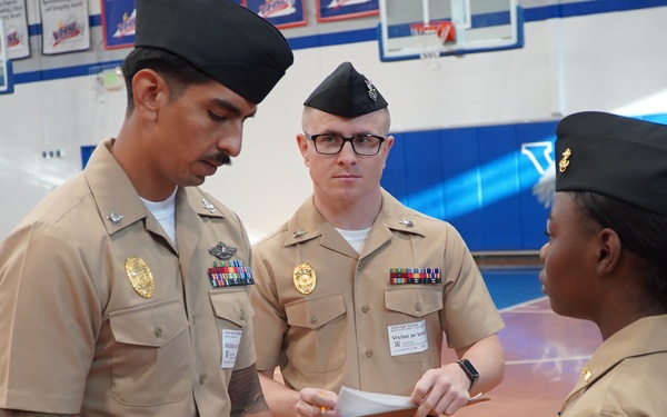 NWS Yorktown Sailors volunteer at York High School during annual NJROTC event